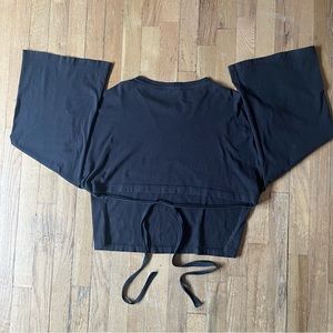 Lush Cropped Oversized Boxy Bell Sleeve Tee